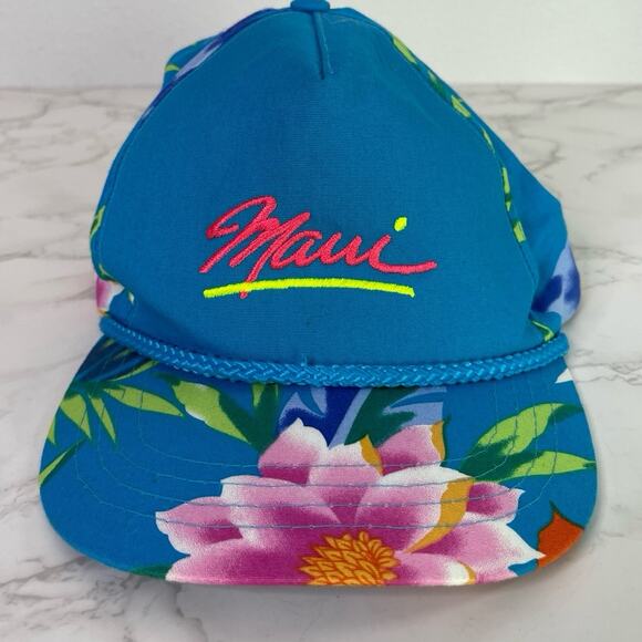 Vintage Hawaiian Headwear Cap Maui Neon 90’s - Picture 9 of 9